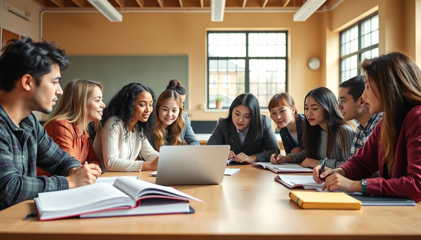 Modern university campus for students